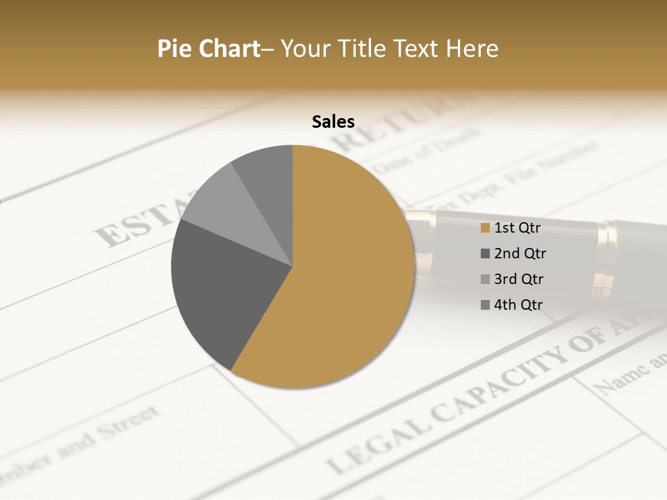 A Pen Sitting On Top Of A Paper PowerPoint Template