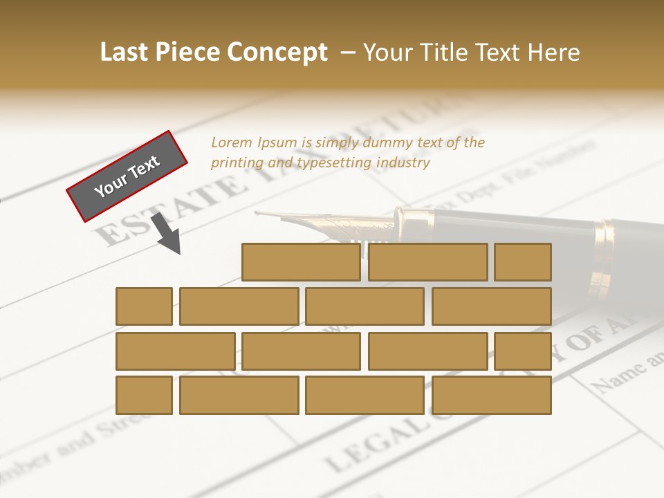 A Pen Sitting On Top Of A Paper PowerPoint Template