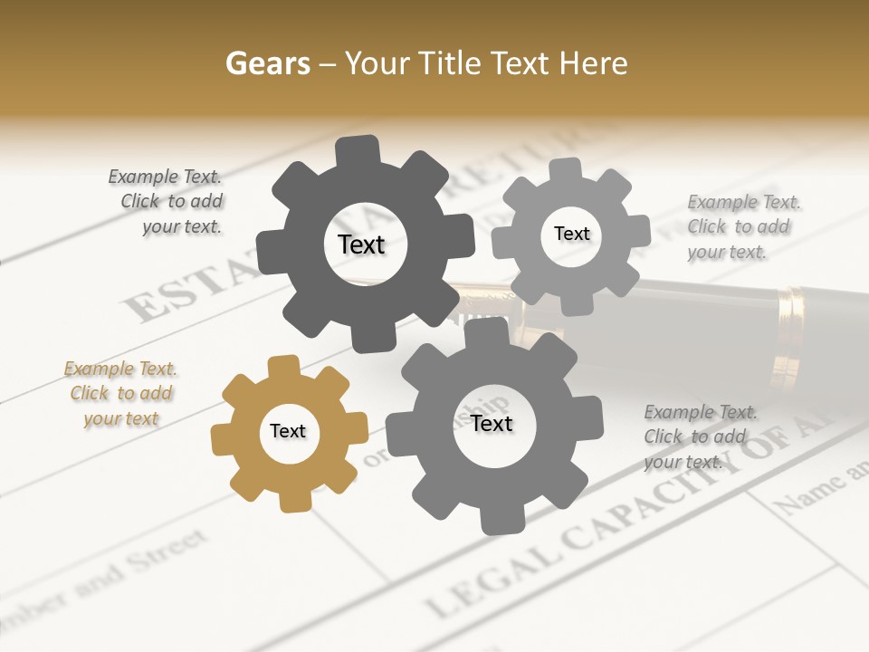 A Pen Sitting On Top Of A Paper PowerPoint Template