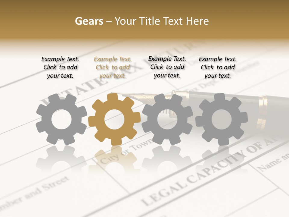 A Pen Sitting On Top Of A Paper PowerPoint Template