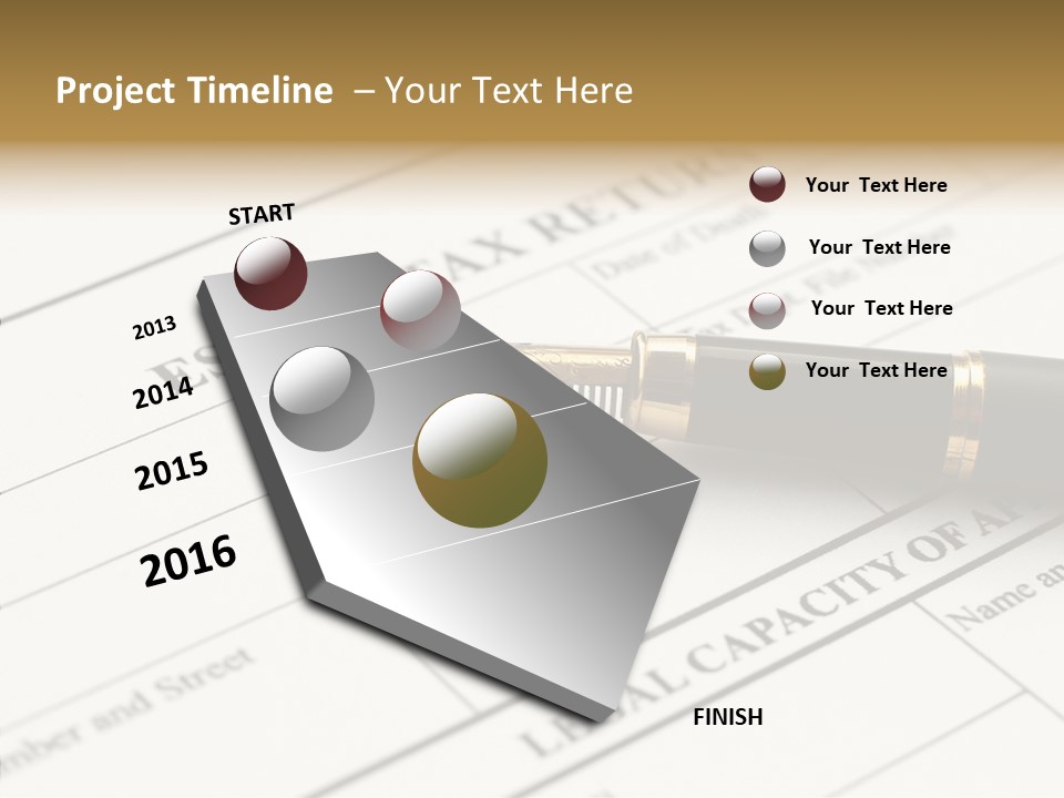 A Pen Sitting On Top Of A Paper PowerPoint Template