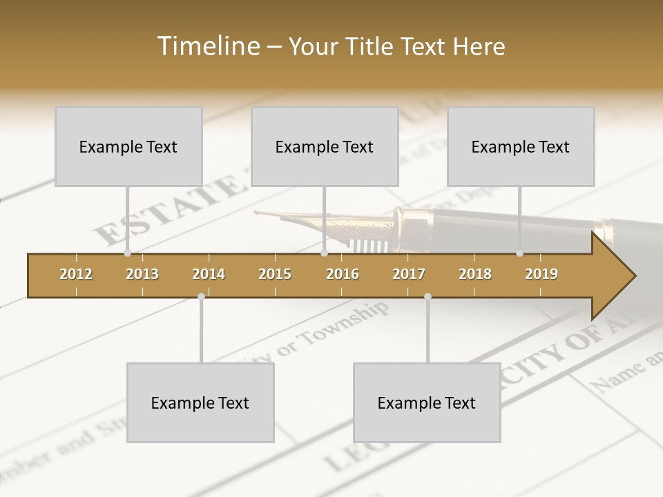 A Pen Sitting On Top Of A Paper PowerPoint Template