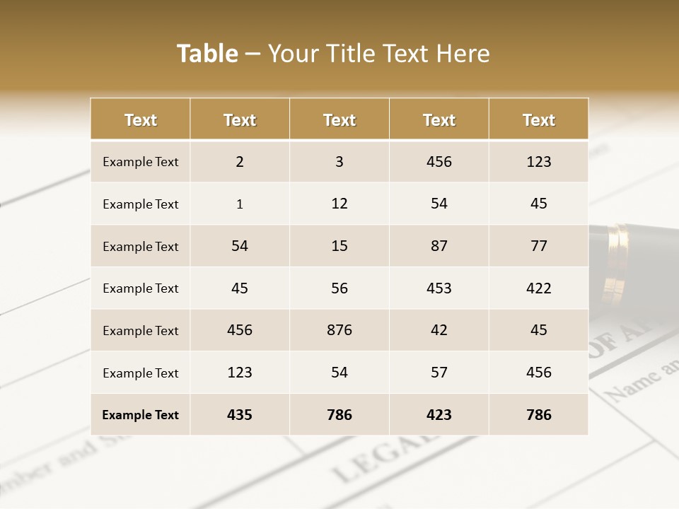 A Pen Sitting On Top Of A Paper PowerPoint Template