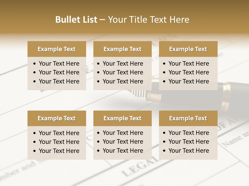 A Pen Sitting On Top Of A Paper PowerPoint Template