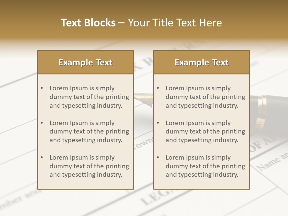 A Pen Sitting On Top Of A Paper PowerPoint Template