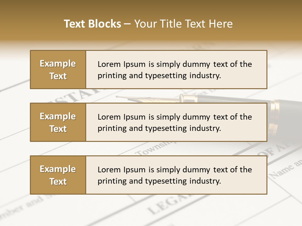 A Pen Sitting On Top Of A Paper PowerPoint Template