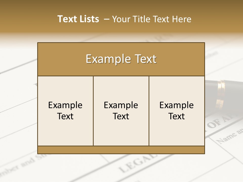 A Pen Sitting On Top Of A Paper PowerPoint Template