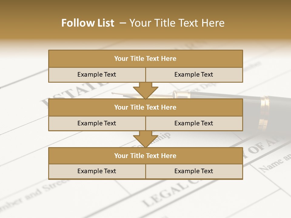A Pen Sitting On Top Of A Paper PowerPoint Template