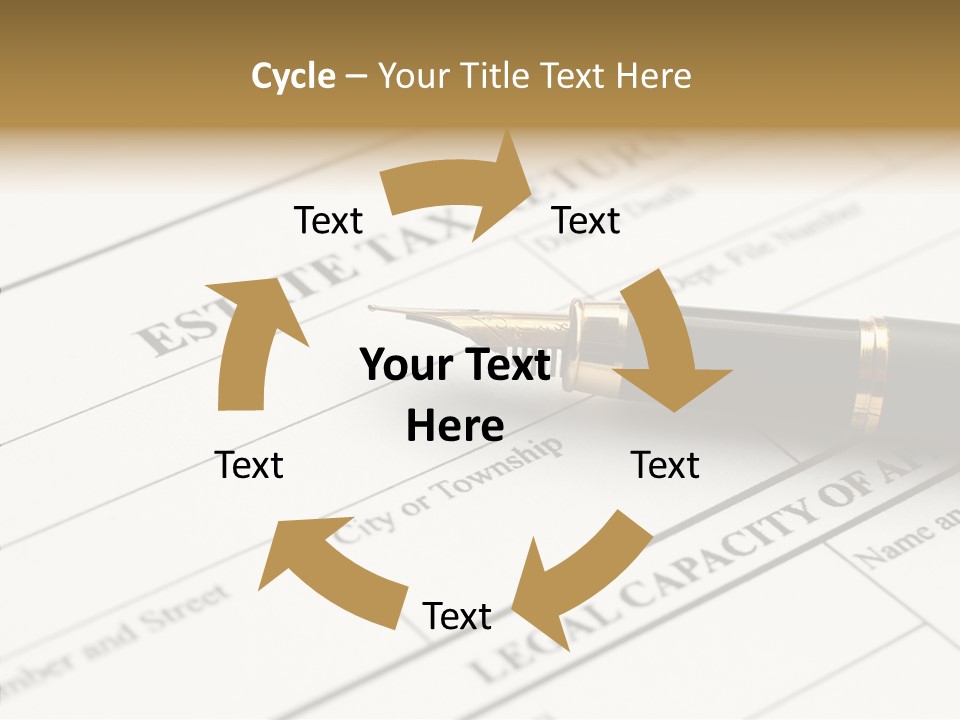 A Pen Sitting On Top Of A Paper PowerPoint Template
