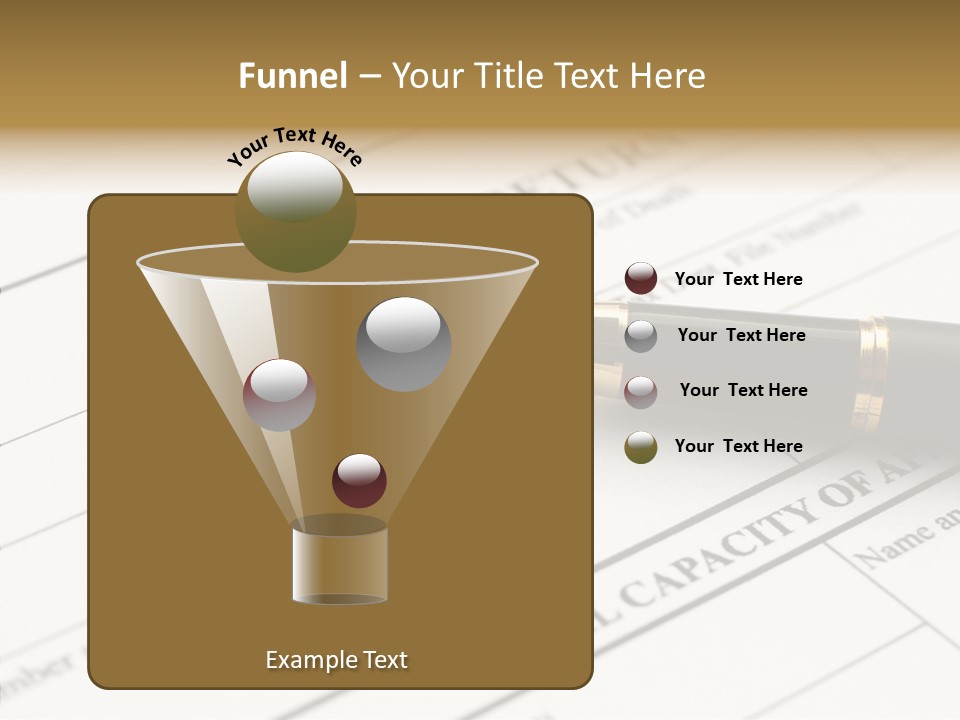 A Pen Sitting On Top Of A Paper PowerPoint Template
