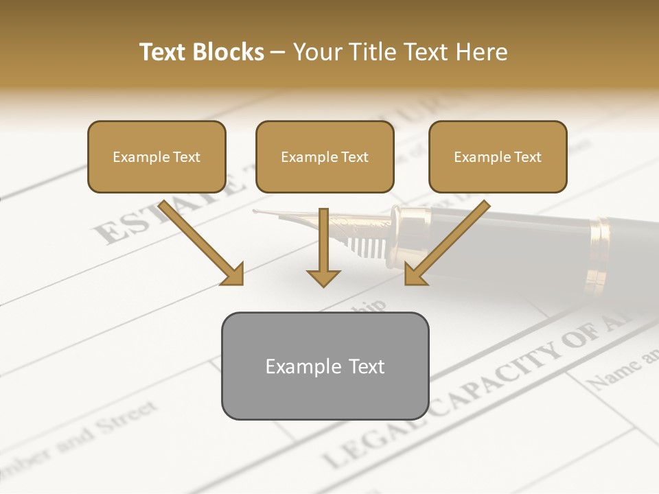A Pen Sitting On Top Of A Paper PowerPoint Template