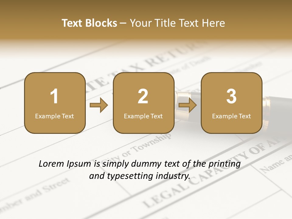 A Pen Sitting On Top Of A Paper PowerPoint Template