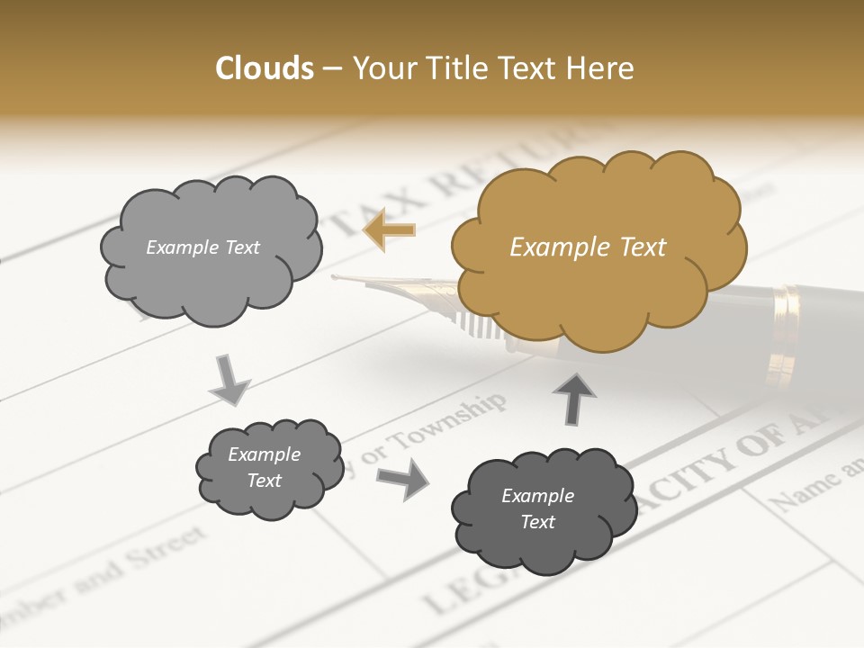 A Pen Sitting On Top Of A Paper PowerPoint Template