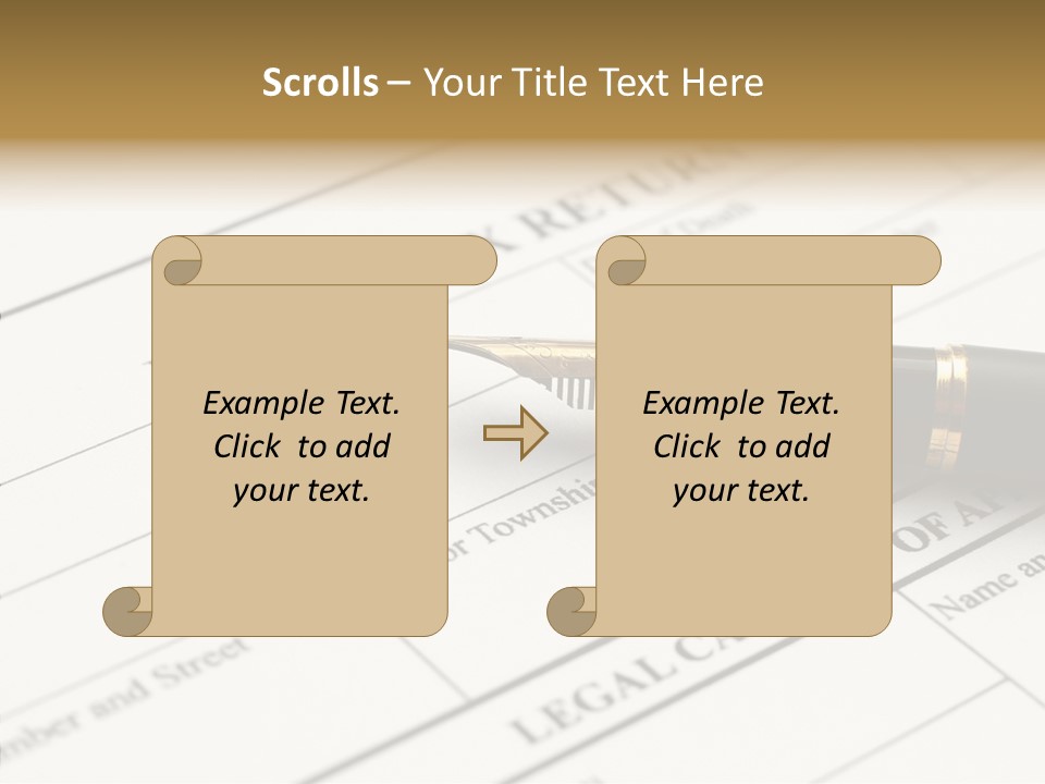 A Pen Sitting On Top Of A Paper PowerPoint Template