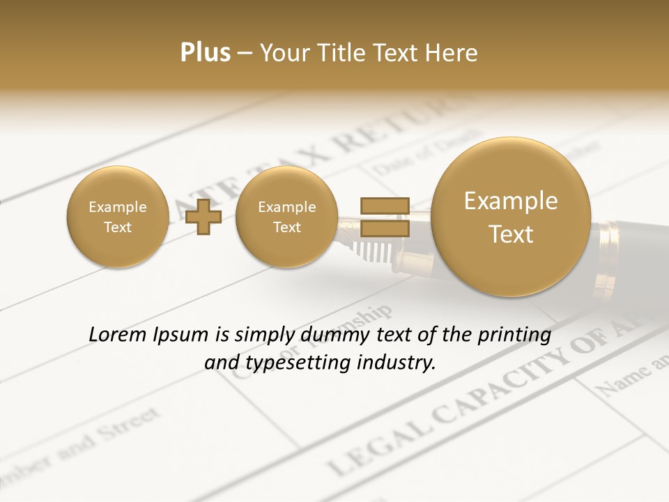 A Pen Sitting On Top Of A Paper PowerPoint Template
