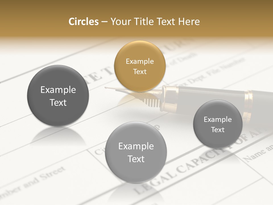 A Pen Sitting On Top Of A Paper PowerPoint Template