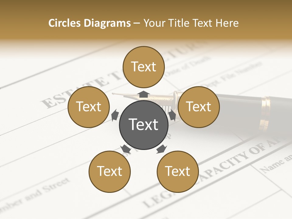 A Pen Sitting On Top Of A Paper PowerPoint Template