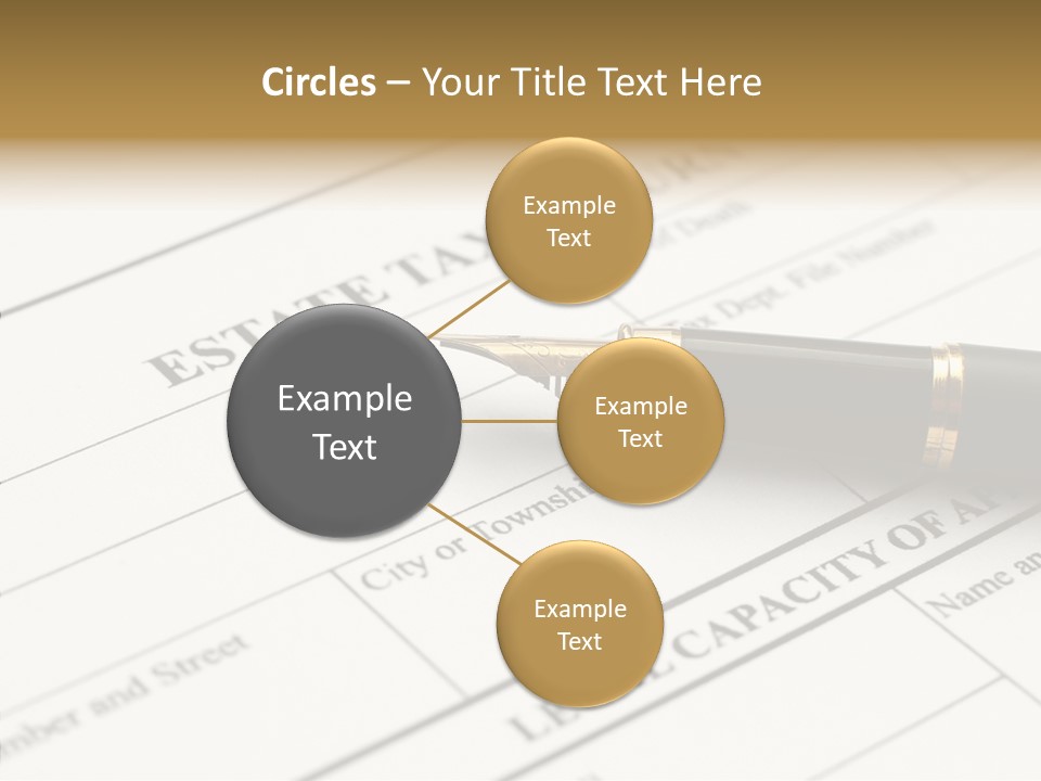 A Pen Sitting On Top Of A Paper PowerPoint Template