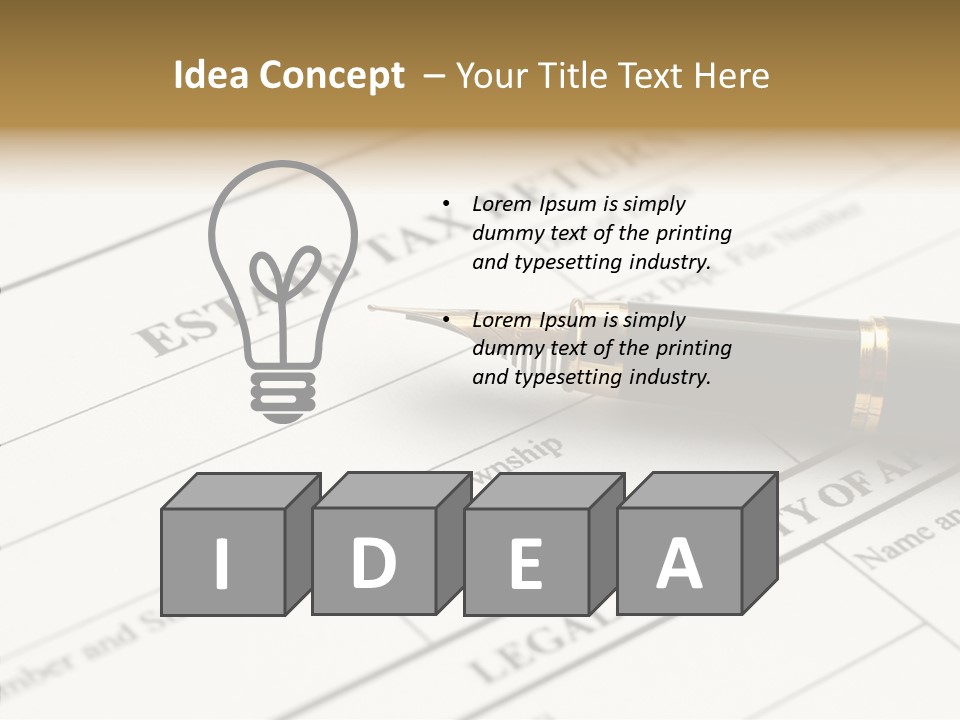 A Pen Sitting On Top Of A Paper PowerPoint Template