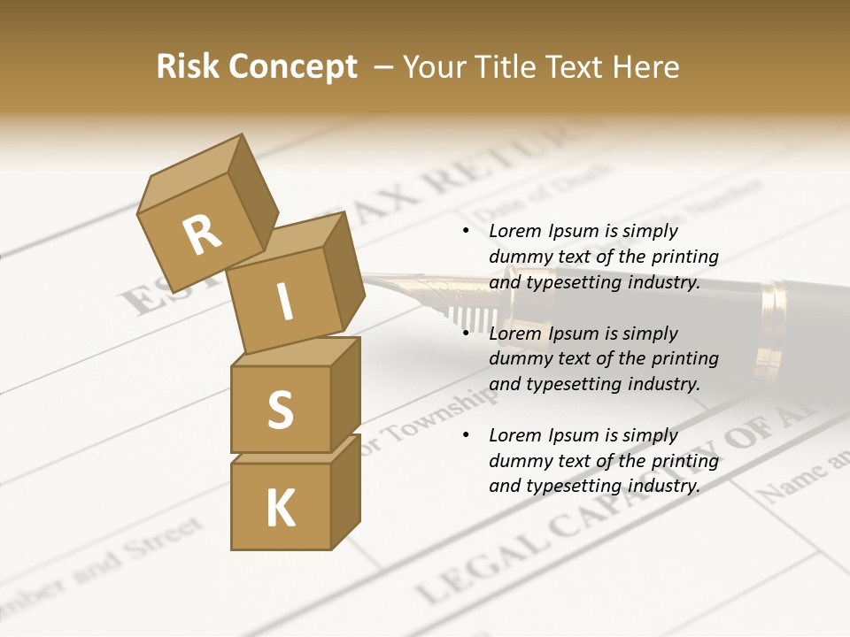 A Pen Sitting On Top Of A Paper PowerPoint Template