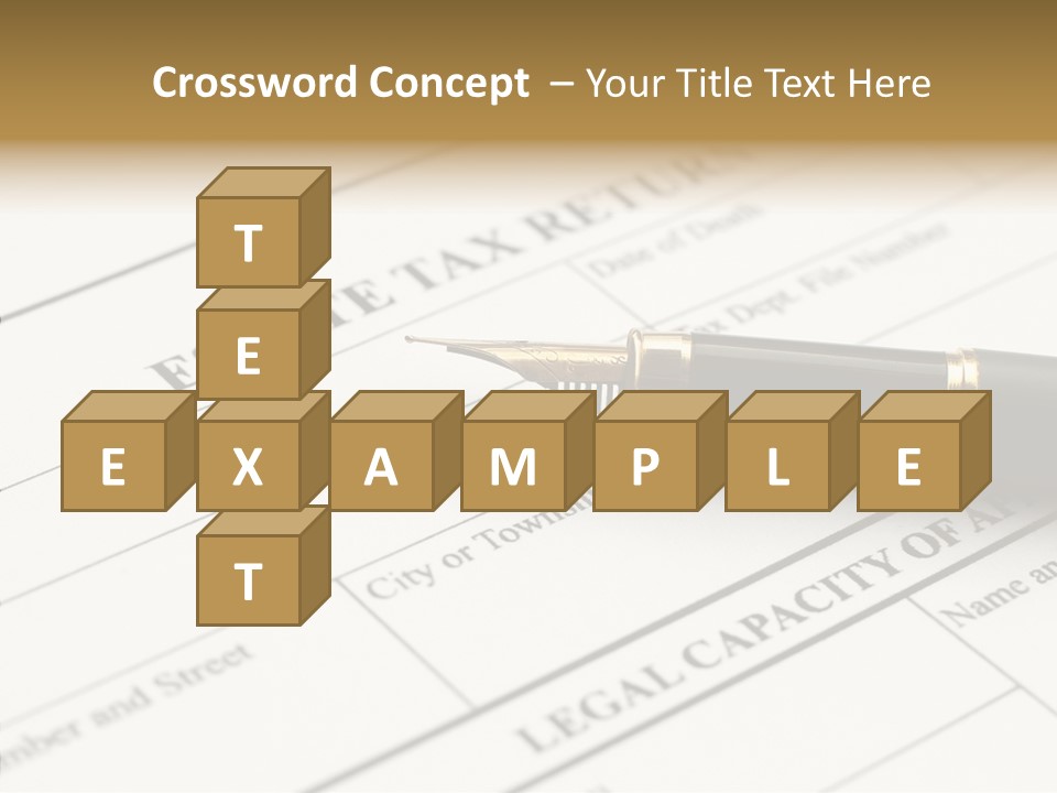 A Pen Sitting On Top Of A Paper PowerPoint Template