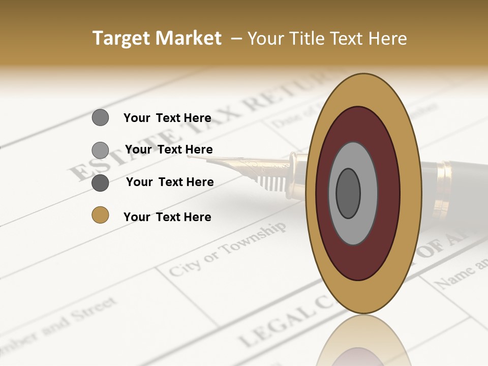 A Pen Sitting On Top Of A Paper PowerPoint Template