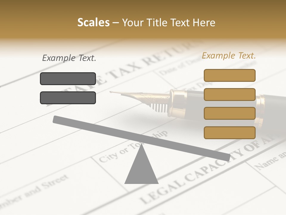 A Pen Sitting On Top Of A Paper PowerPoint Template