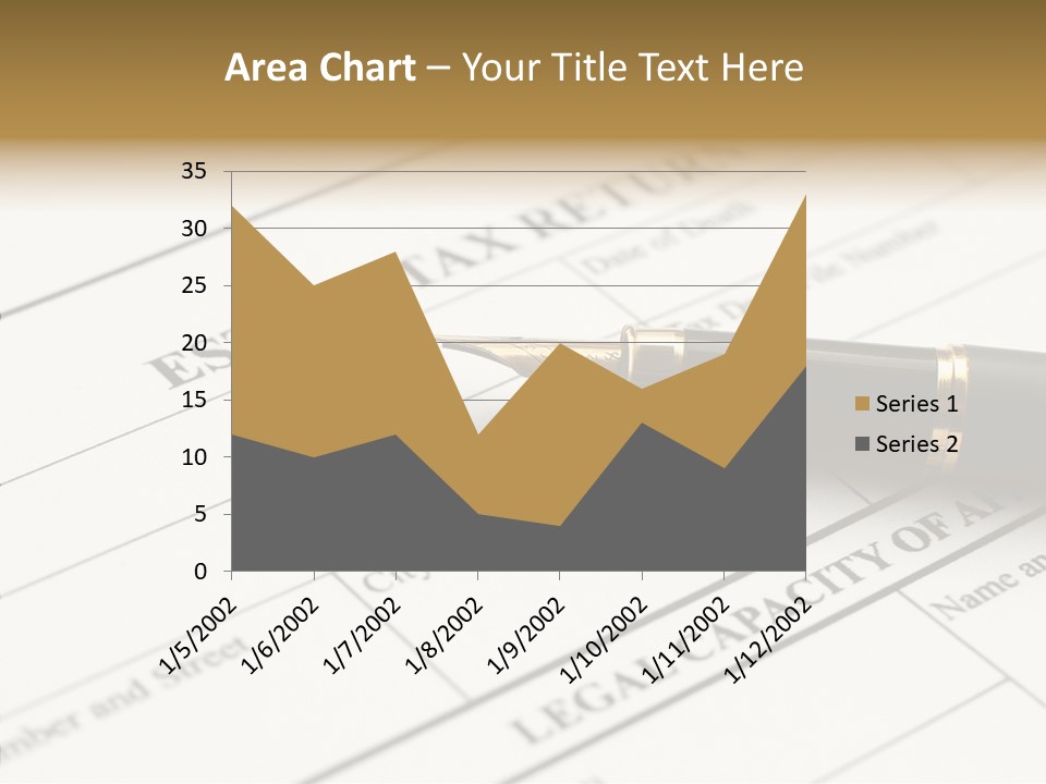 A Pen Sitting On Top Of A Paper PowerPoint Template