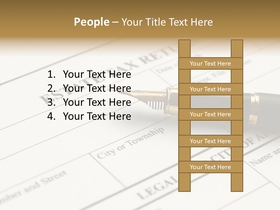 A Pen Sitting On Top Of A Paper PowerPoint Template