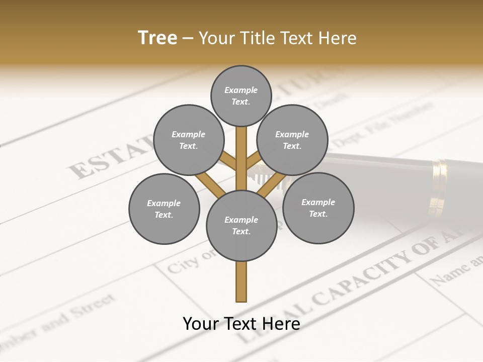 A Pen Sitting On Top Of A Paper PowerPoint Template