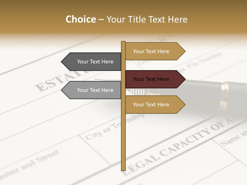 A Pen Sitting On Top Of A Paper PowerPoint Template