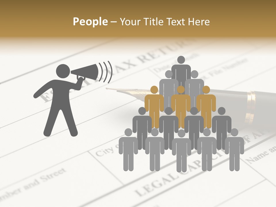 A Pen Sitting On Top Of A Paper PowerPoint Template