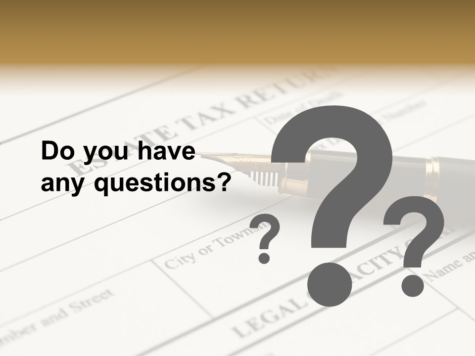 A Pen Sitting On Top Of A Paper PowerPoint Template