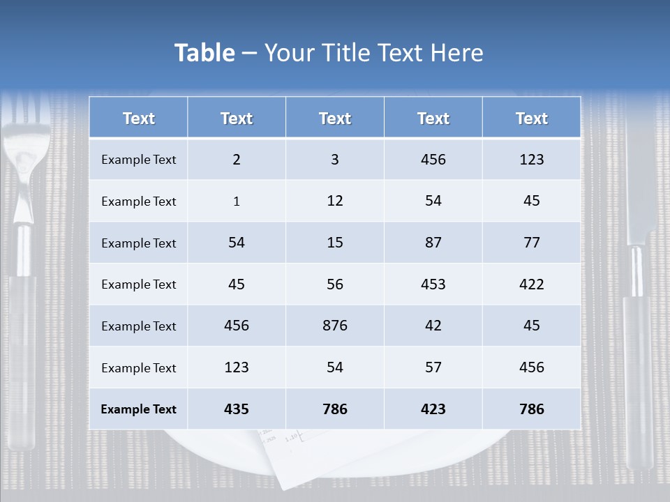 Business Analyse Eat PowerPoint Template