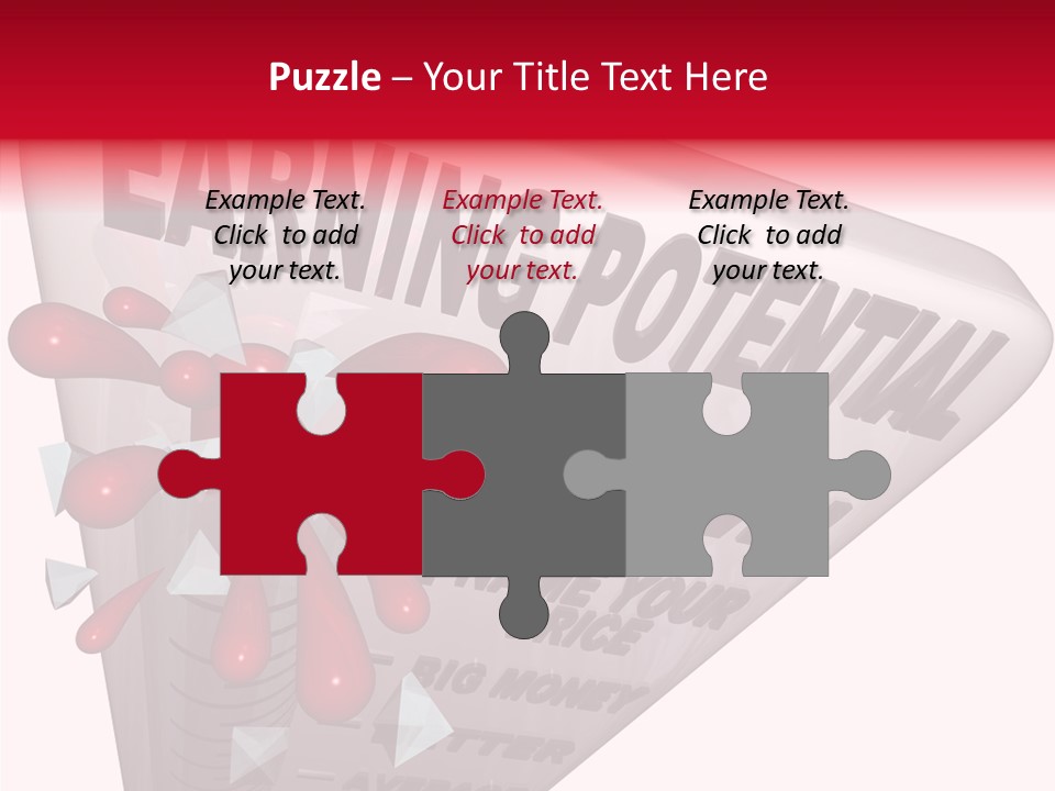 A Sign That Says Earning Potential Is Shown PowerPoint Template