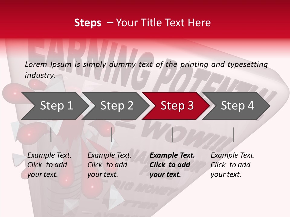 A Sign That Says Earning Potential Is Shown PowerPoint Template