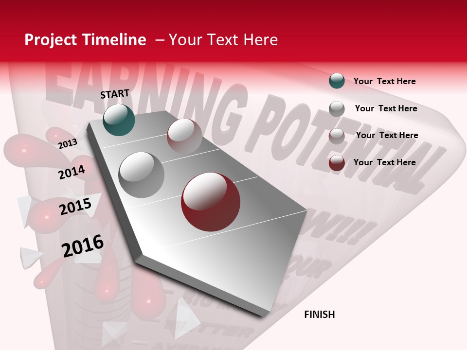 A Sign That Says Earning Potential Is Shown PowerPoint Template