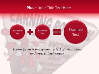 A Sign That Says Earning Potential Is Shown PowerPoint Template