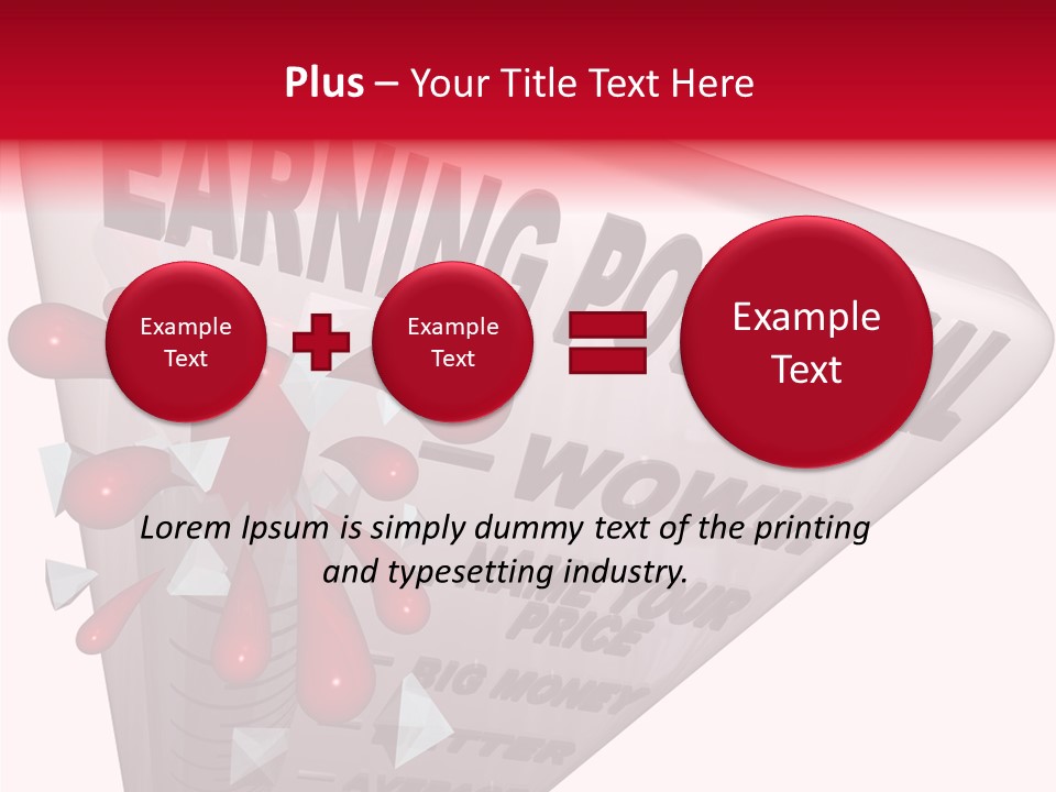 A Sign That Says Earning Potential Is Shown PowerPoint Template
