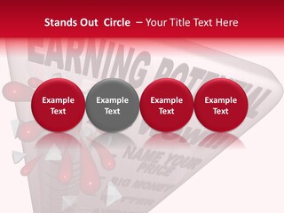 A Sign That Says Earning Potential Is Shown PowerPoint Template