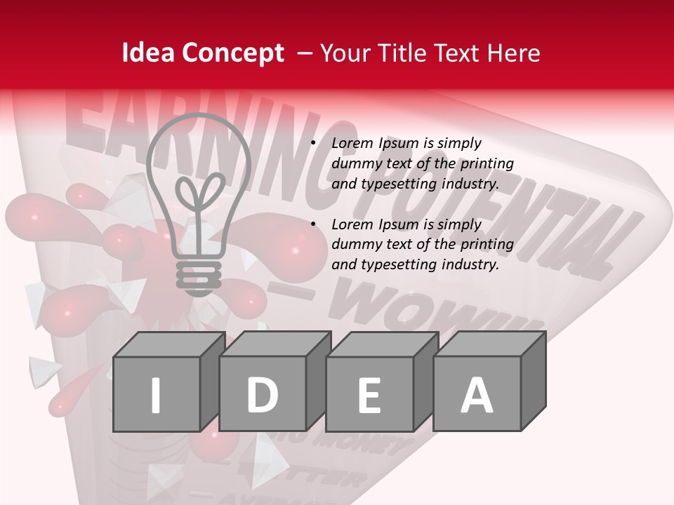 A Sign That Says Earning Potential Is Shown PowerPoint Template