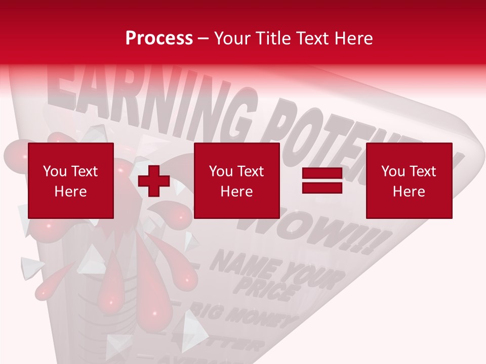 A Sign That Says Earning Potential Is Shown PowerPoint Template