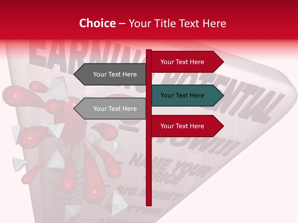 A Sign That Says Earning Potential Is Shown PowerPoint Template