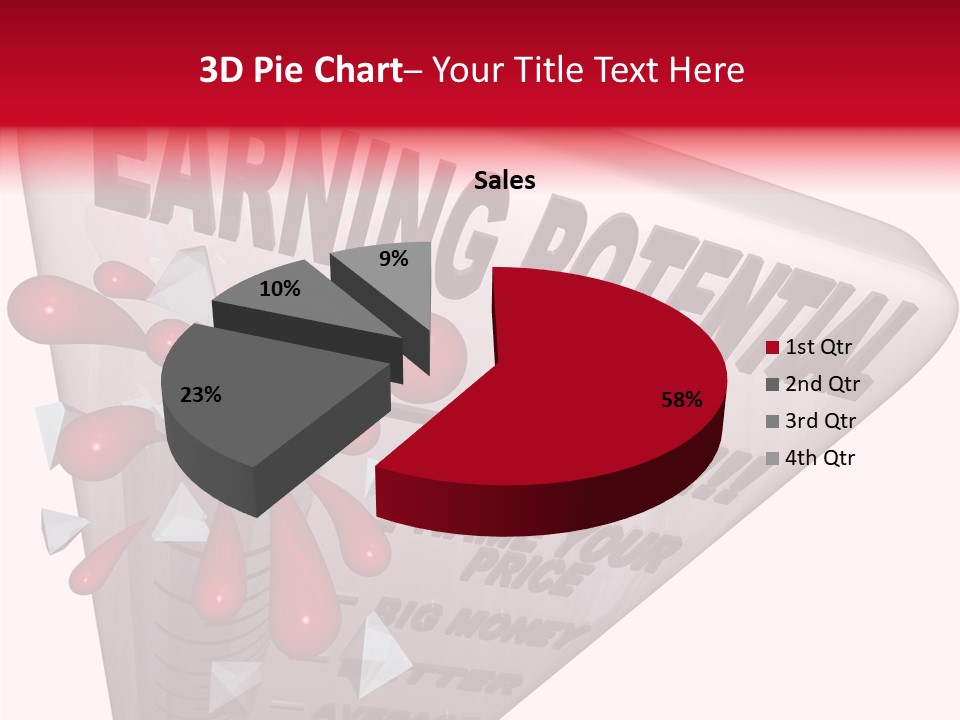 A Sign That Says Earning Potential Is Shown PowerPoint Template