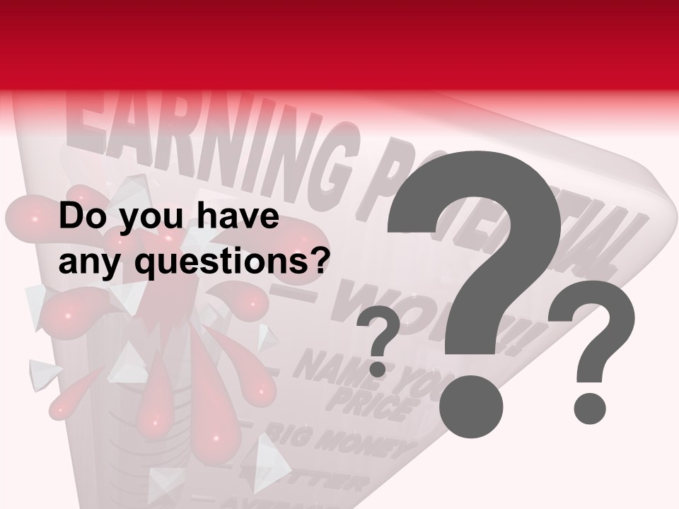 A Sign That Says Earning Potential Is Shown PowerPoint Template