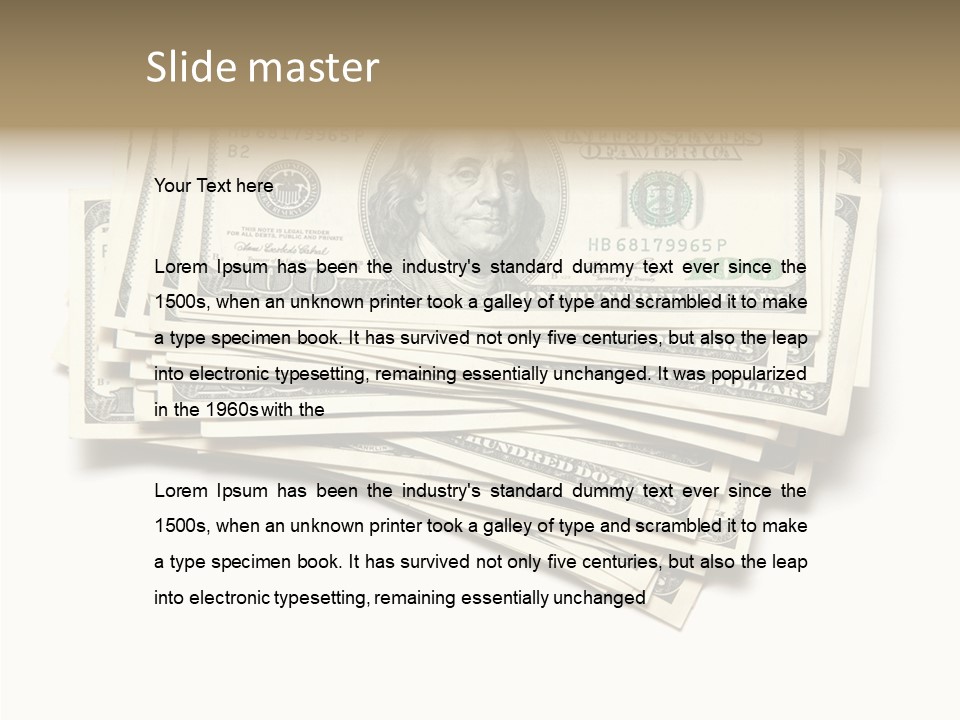 Cash Wealth American PowerPoint Template