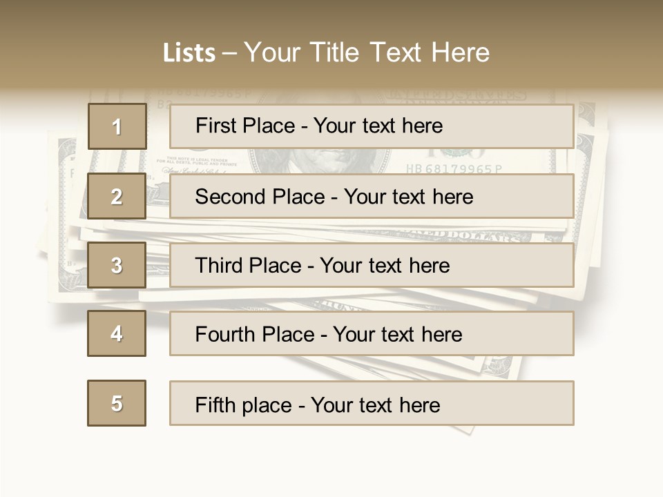 Cash Wealth American PowerPoint Template