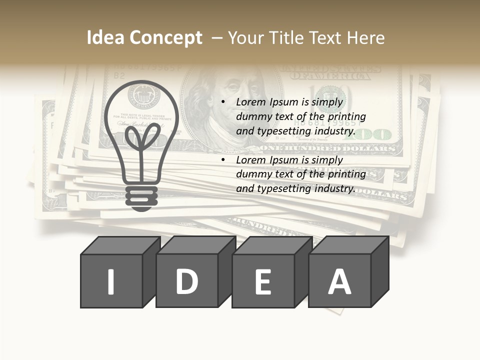 Cash Wealth American PowerPoint Template