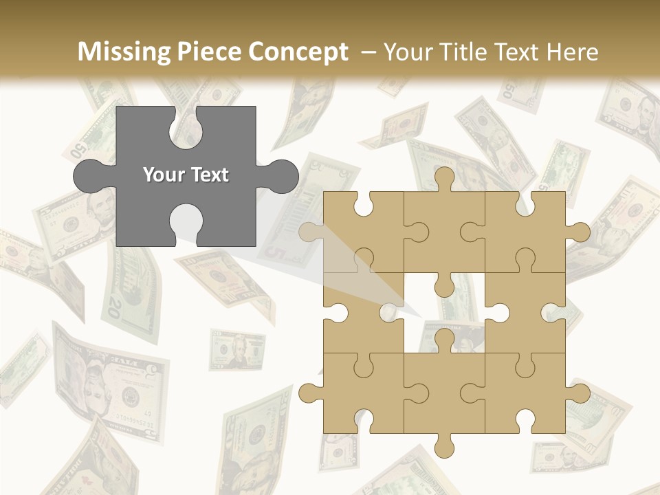 Hundred Falling Paying PowerPoint Template