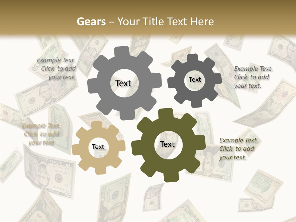 Hundred Falling Paying PowerPoint Template